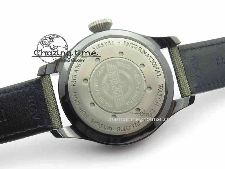 MIROTIME 0313 Big Pilot Real PR 48mm IW501902 Real Ceramic ZF 1:1 Best Edition On Green Nylon Strap A51111 V Durable 7249